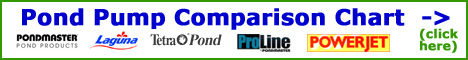 View our Comprehensive Pond Pumps Comparison / Buying Guide.