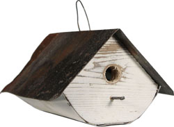 SUMMITVILLE WOODWORKING Birdhouse On A Stick WHITE 