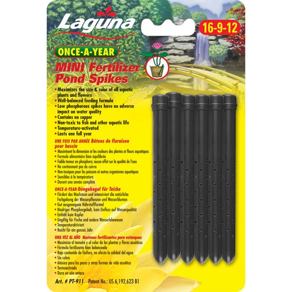 Laguna Once A Year Mini Fertilizer Pond Spikes 6 Pk. Laguna Once A Year Mini Fertilizer Pond Spikes 6 Pk.