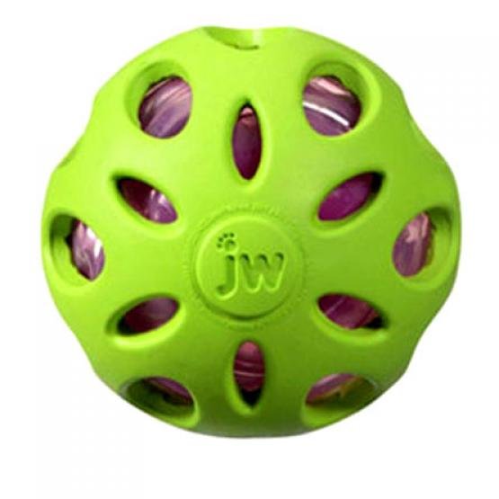 JW Pet Company Crackle Heads Ball Dog Toy Medium