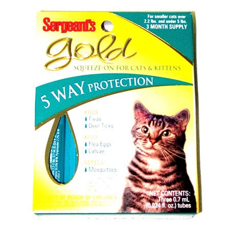 Gold Squeeze On Flea And Tick For Cats Under 5 Lbs Gold Squeeze On Flea And Tick For Cats Under 5 Lbs