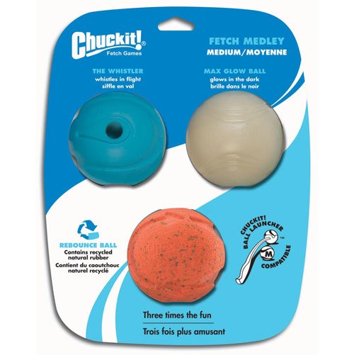 Chuckit Fetch Medley Dog Ball Pack 2.5 In./3 Pk. Chuckit Fetch Medley Dog Ball Pack 2.5 In./3 Pk.