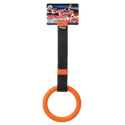 Rough And Rugged Fire Hose Tug/w Ring Dog Toy 6 In. Rough And Rugged Fire Hose Tug/w Ring Dog Toy 6 In.