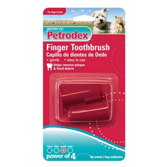 Petrodex Finger Toothbrush For Dogs Cats 2 Per Pk. Petrodex Finger Toothbrush For Dogs Cats 2 Per Pk.