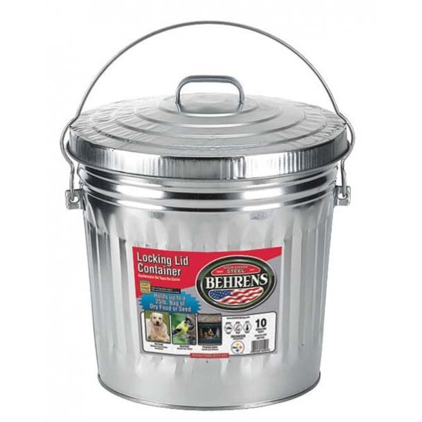 Buy Bulk Galvanized Steel Locking Lid Only 10 gallon (Case of 6) Garden