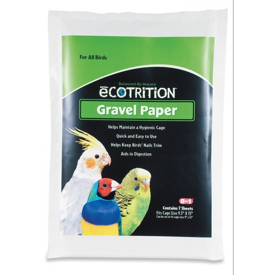 8 In 1 Avian Gravel Paper For Bird Cages / Size 9 1/2 X 15 In. 8 In 1 Avian Gravel Paper For Bird Cages / Size 9 1/2 X 15 In.