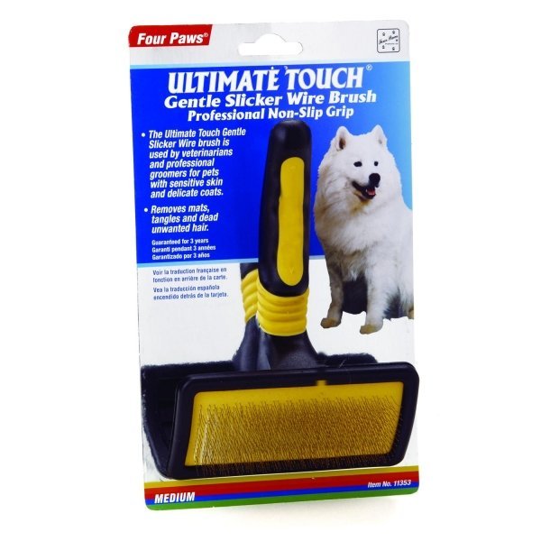 Four Paws Ultimate Touch Slicker Wire Brush / Size Medium Four Paws Ultimate Touch Slicker Wire Brush / Size Medium