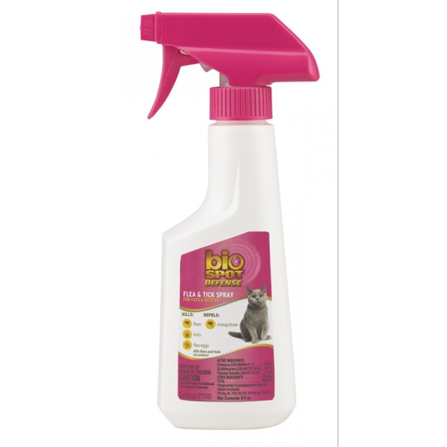 Bio Spot Defense Flea Tick Spray For Cats 8 Oz. Bio Spot Defense Flea Tick Spray For Cats 8 Oz.