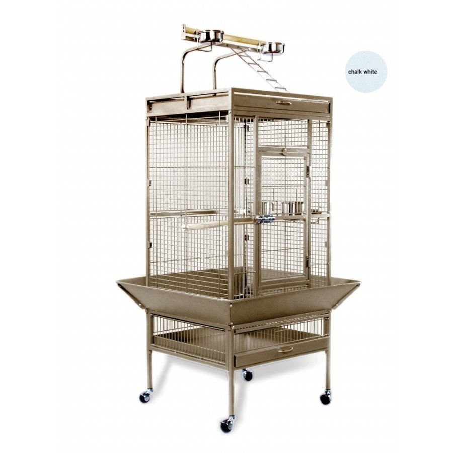 Bird Cage For Tiels / Parrots 24x20x60 In. / Color Speckled White Bird Cage For Tiels / Parrots 24x20x60 In. / Color Speckled White