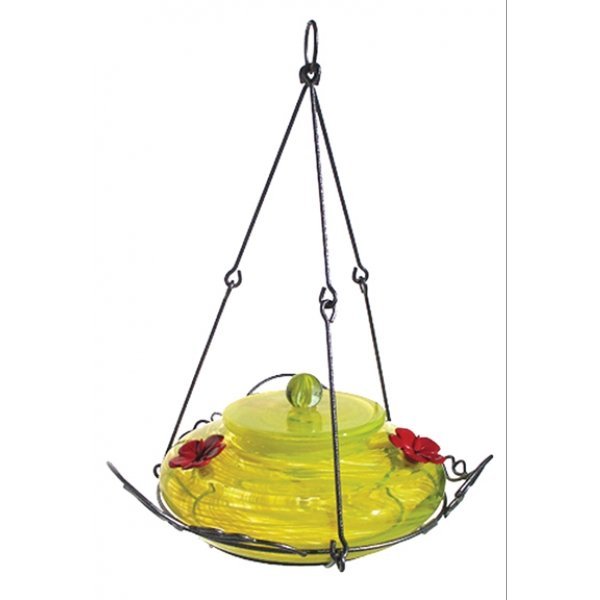 Garden Hummingbird Feeder Yellow / Clear Garden Hummingbird Feeder Yellow / Clear