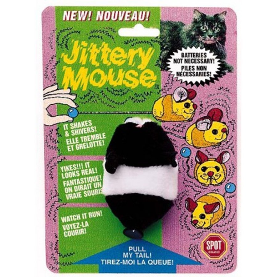 Plush Jittery Mouse Cat Toy 3 In. Plush Jittery Mouse Cat Toy 3 In.