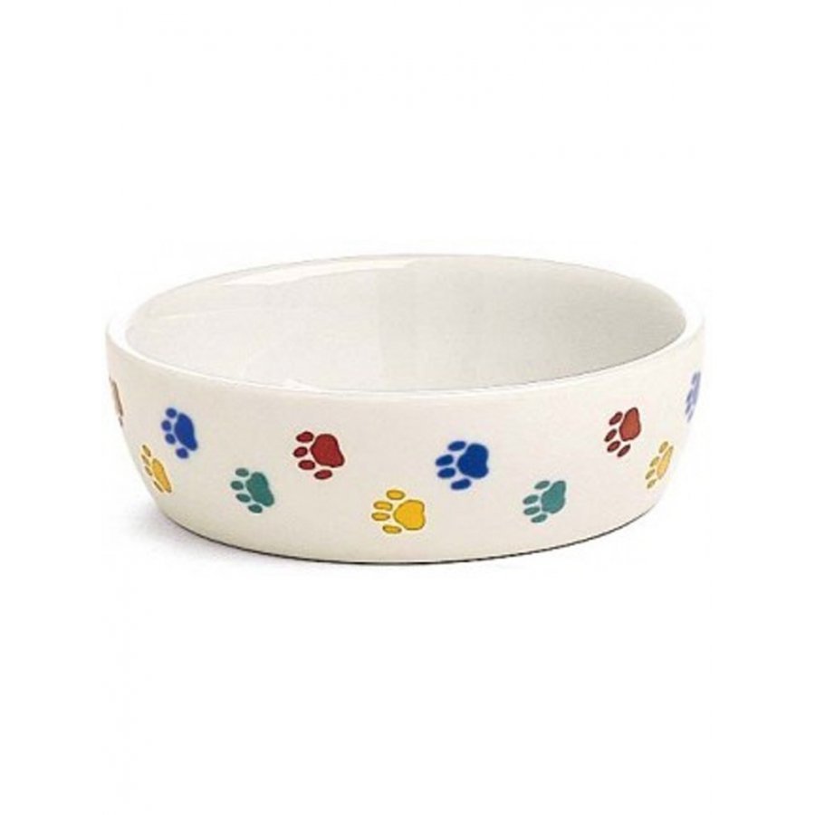 Ceramic Cat Dish Pawprint 5.25 In Ceramic Cat Dish Pawprint 5.25 In