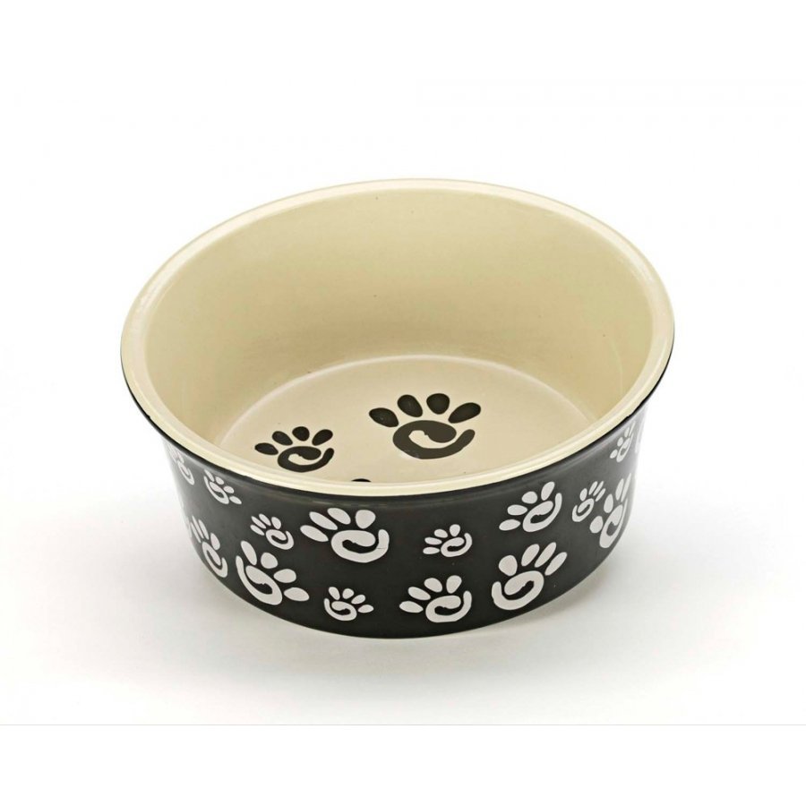 Designer Paw Print Dog Dish / Size 6 In. Designer Paw Print Dog Dish / Size 6 In.