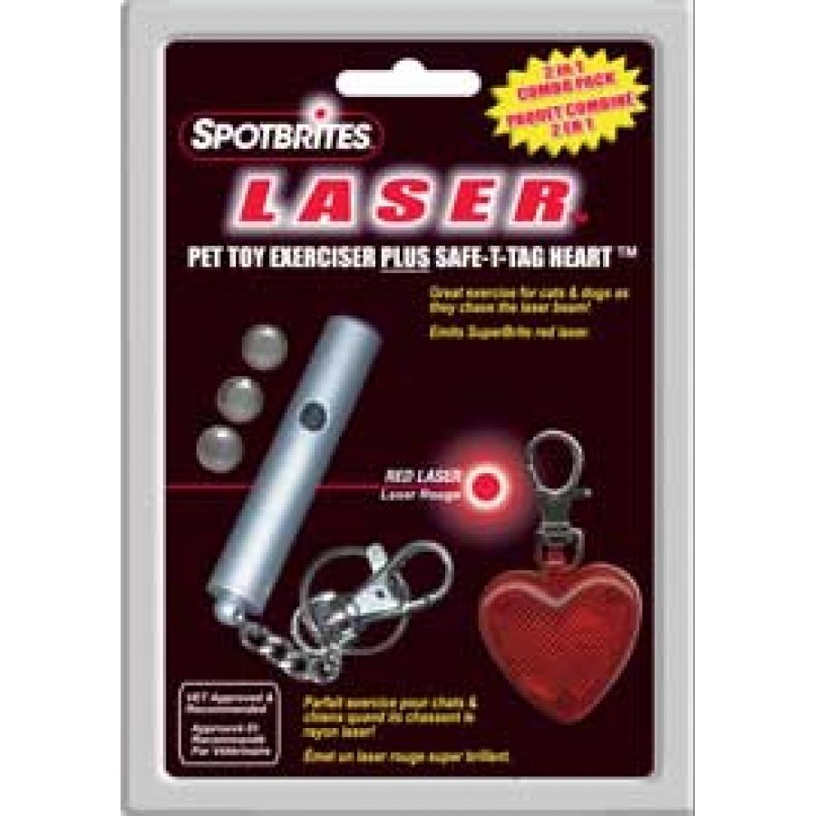 Spotbrites Laser/heart Combo Pack Dog/cat Collar Tag And Laser Toy Spotbrites Laser/heart Combo Pack Dog/cat Collar Tag And Laser Toy