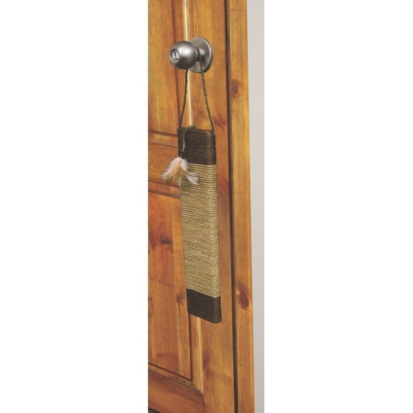 Cat Door Scratcher With Feathers Cat Door Scratcher With Feathers