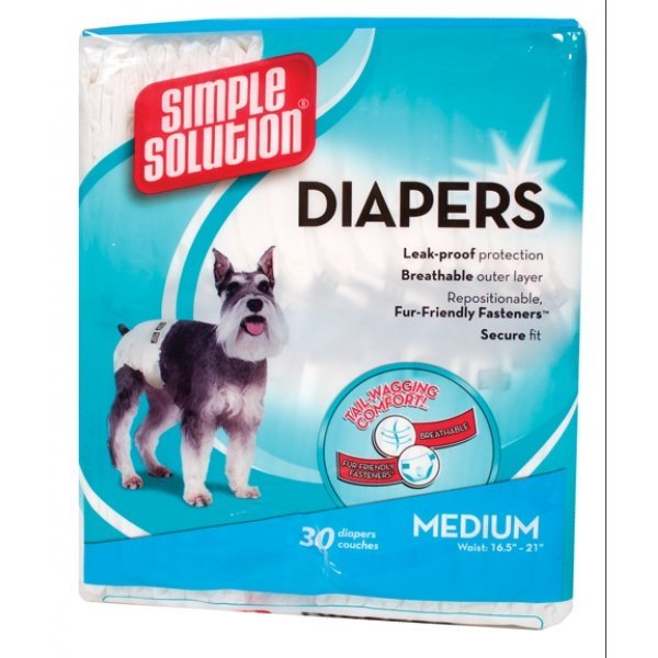 Simple Solution Dog Diapers Medium/30 Ct. Simple Solution Dog Diapers Medium/30 Ct.