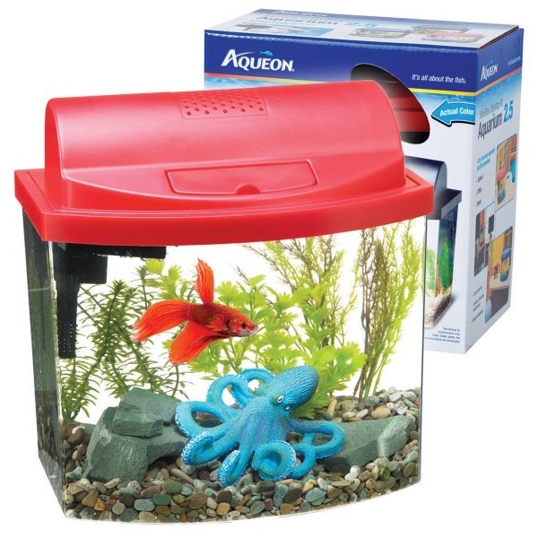Aqueon Mini Bow Desktop / Size 2.5 Gal / Red Aqueon Mini Bow Desktop / Size 2.5 Gal / Red
