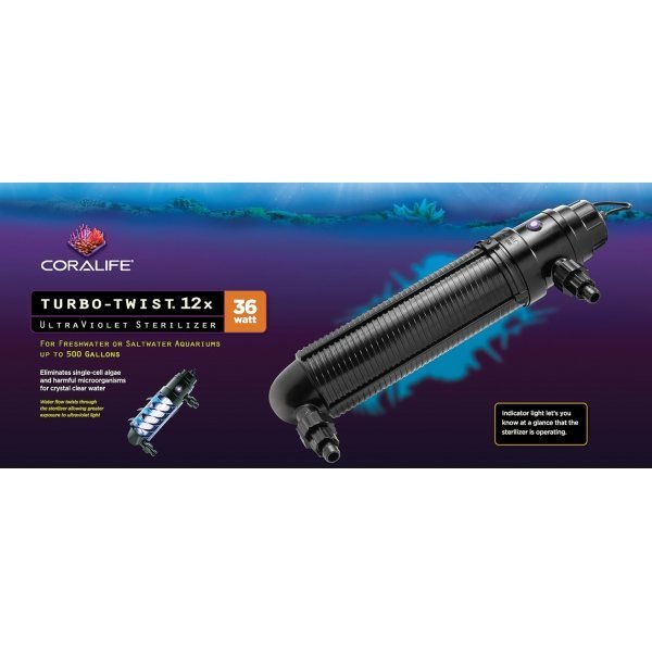 Coralife Turbo Twist Ultraviolet Sterilizer Coralife Turbo Twist Ultraviolet Sterilizer