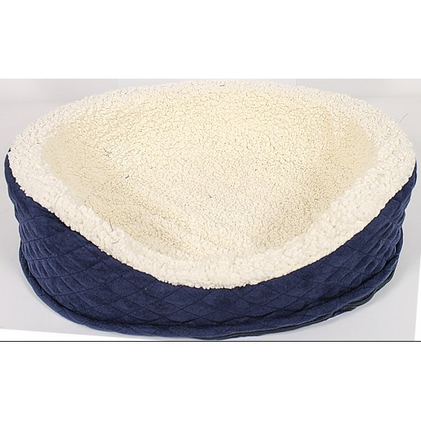 Quilted Oval Dog Lounger / Size Small/18 In. Quilted Oval Dog Lounger / Size Small/18 In.