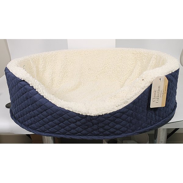 Quilted Oval Dog Lounger / Size Large/28 In. Quilted Oval Dog Lounger / Size Large/28 In.