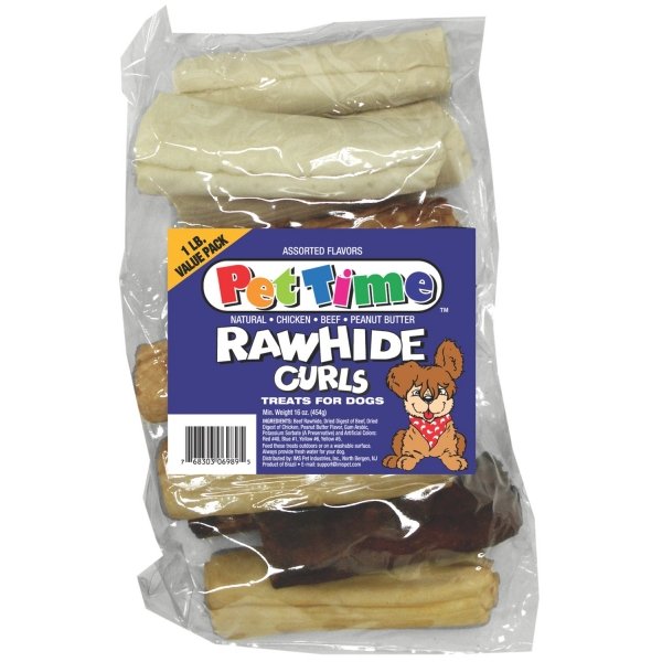 Assorted Roll Curls For Dogs 1 Lb Assorted Roll Curls For Dogs 1 Lb