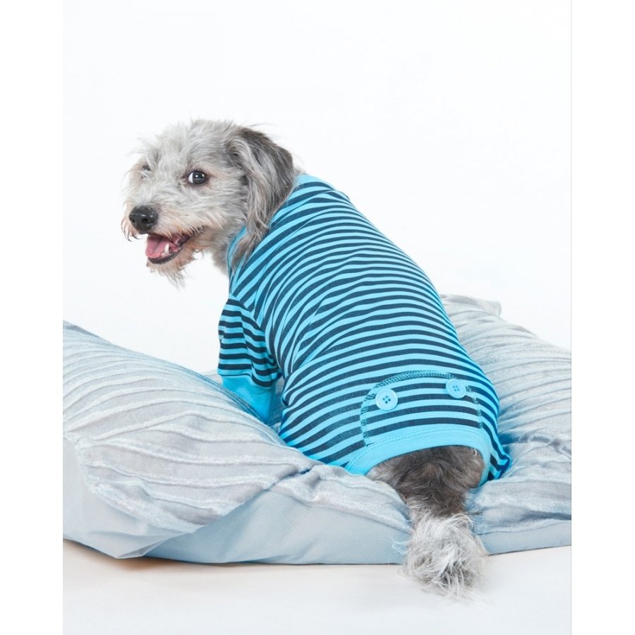 Striped Dog Pajamas / Size Xsmall / Blue Striped Dog Pajamas / Size Xsmall / Blue