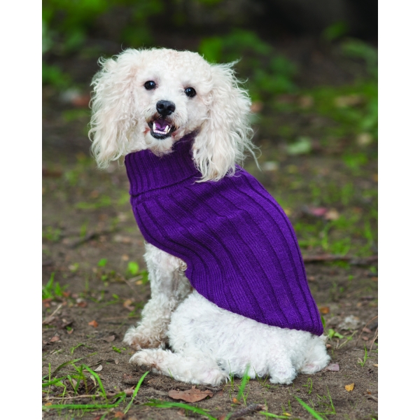 Classic Turtleneck Dog Sweater / Size Medium / Plum Classic Turtleneck Dog Sweater / Size Medium / Plum