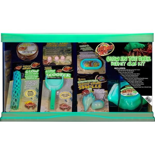Reptihabitat Hermit Crab Kit GLOW 10 GALLON Aquarium Supplies GregRobert