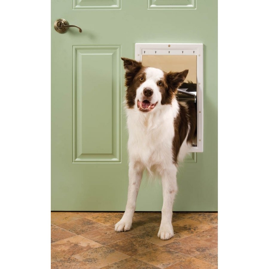 Premium Plastic Pet Door By Petsafe / White / Size Large Premium Plastic Pet Door By Petsafe / White / Size Large