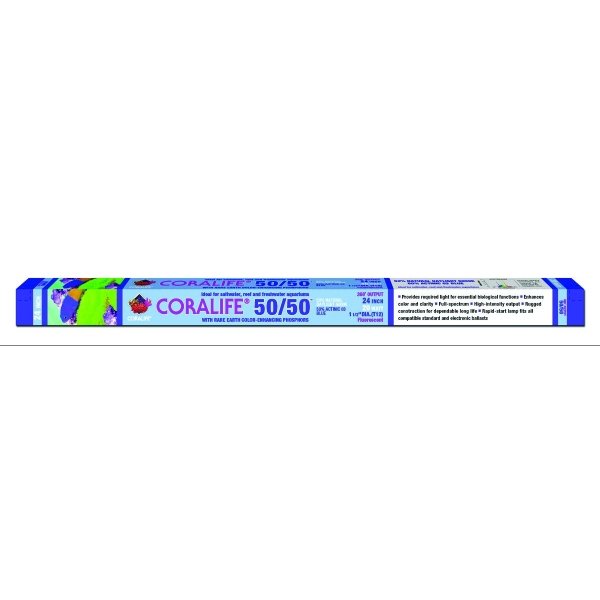 Coralife 50/50 Fluorescent Lamp / Size 24 In. T8 Coralife 50/50 Fluorescent Lamp / Size 24 In. T8