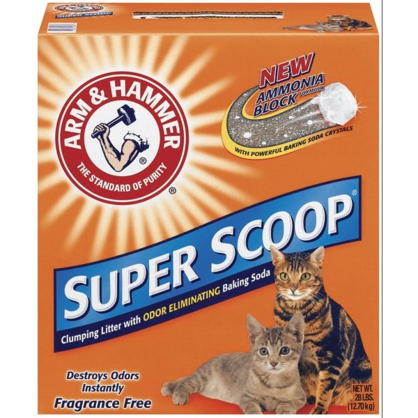 Arm Hammer Super Scoop Cat Litter 28 Lbs / Type Unscented Arm Hammer Super Scoop Cat Litter 28 Lbs / Type Unscented