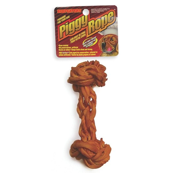 Beefeaters Dog Piggy Rope Bone / Size 5 In. Beefeaters Dog Piggy Rope Bone / Size 5 In.