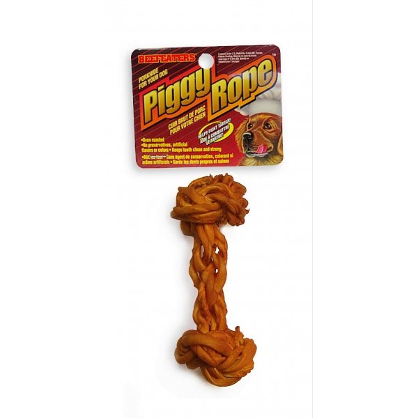 Beefeaters Dog Piggy Rope Bone / Size 7 In. Beefeaters Dog Piggy Rope Bone / Size 7 In.
