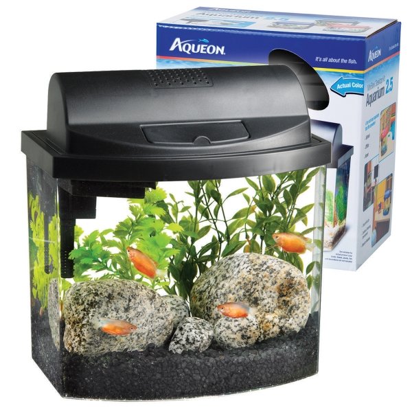 Aqueon Mini Bow Desktop / Size 2.5 Gal / Black Aqueon Mini Bow Desktop / Size 2.5 Gal / Black