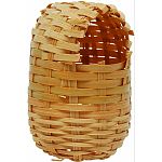 Encourages courtship, breeding and nesting behaviors. Made from bamboo hand-woven around a sturdy wire frame. Ideal home for nesting birds.