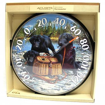 Black Lab Puppies Thermometer by Chaney