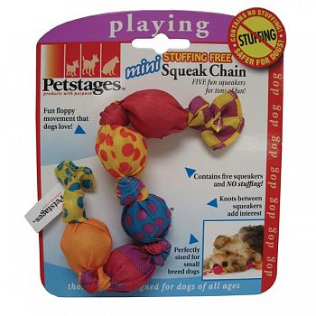 Stuffing Free Squeak Chain for Dogs - Mini