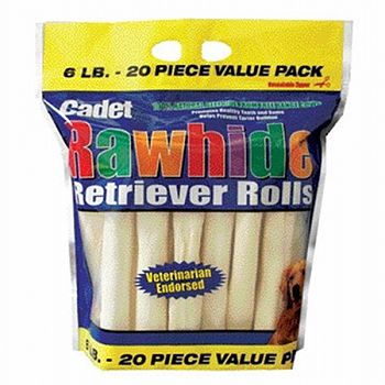 Rawhide Retriever Roll for Dogs - 20 pk.
