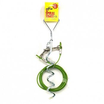 Cider Mill Spiral Stake with 20 Tieout - Dog Tieout