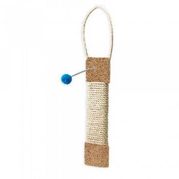 Kitty Door Hanging Toy with Sisal and Pom Pom - 19 in.