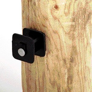 Black Widow Electric Fence Insulator with nail for Wood Post 25 pack