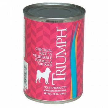 Triumph Can Dog Food 13.2 oz - Ch/Rice/Veg (Case of 12)