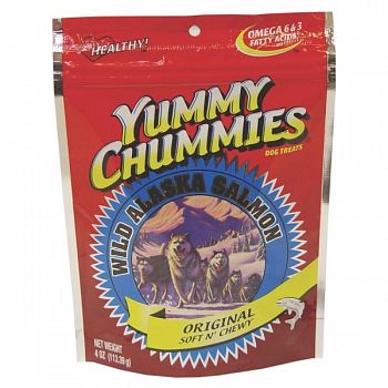 Yummy Chummies Salmon Dog Treat - Salmon Jerky - 4 oz.