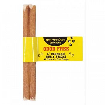 Regular Bully Stick Odor-free 6 in. (Case of 50)