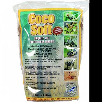 Coco Soft Fiber Reptile Bedding NATURAL 4 QUART