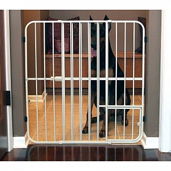 Big Tuffy Expandable Gate With Pet Door