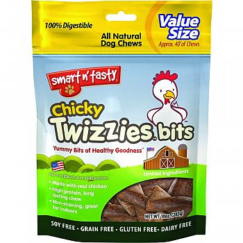 Smart N Tasty Chicky Twizzies Bits CHICKEN 10 OUNCE