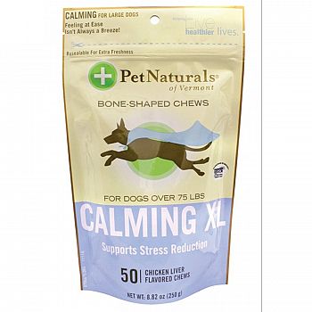 Calming XL Bone-shaped Chews For Dogs Over 75 Lbs - 50 ct.