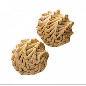 Natural Straw Ball Cat Toy - 2 pack