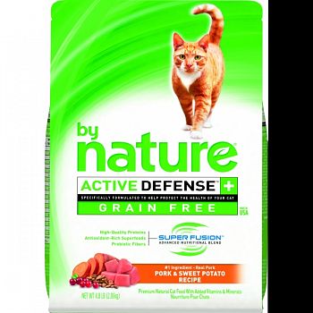 By Nature Grain Free Dry Cat Food PORK/SWEET POTA 4.8 LB